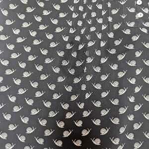 Coldwater Creek Semi-sheer Garden Snail Pleated Front Popover Blouse Novelty Top